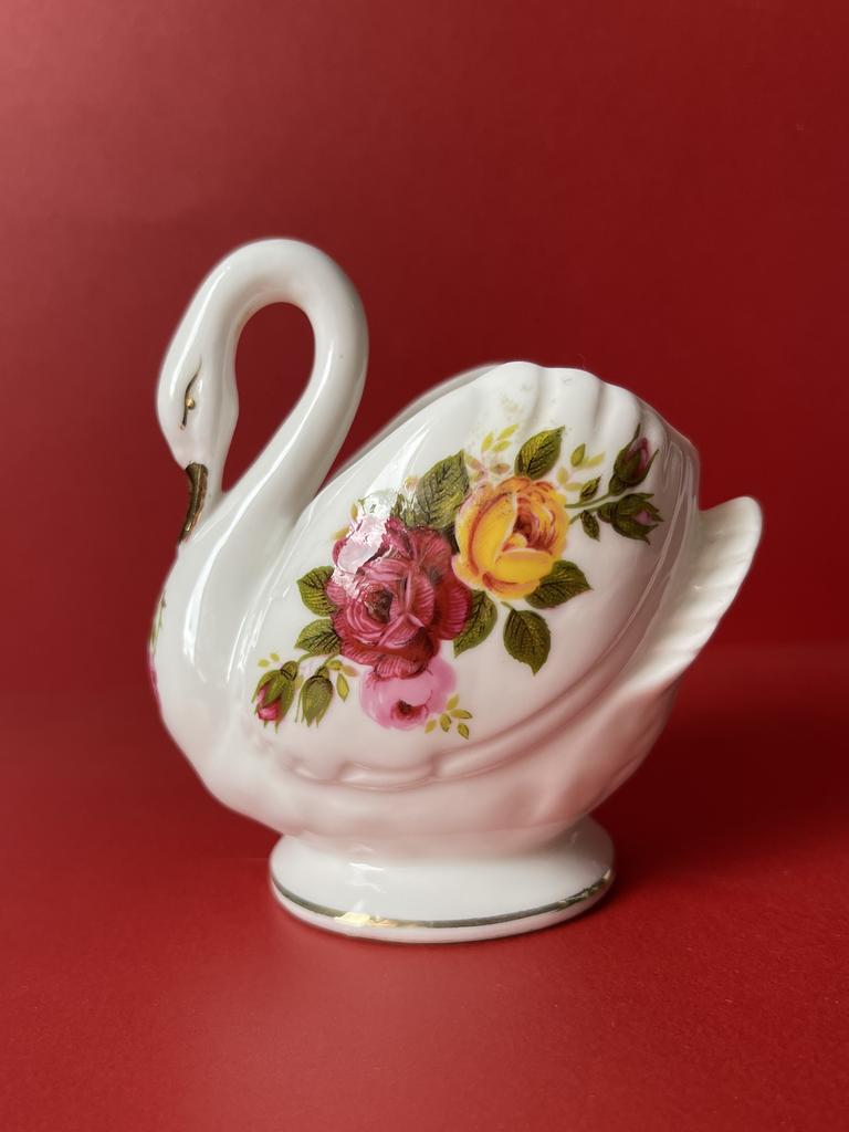 Лебедь, фарфор, роспись, Англия, 9 см, 170645