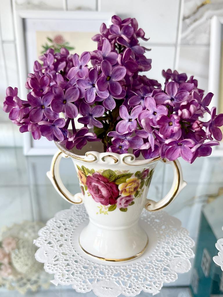 Миниатюрная ваза, фарфор, роспись, Англия, 8 см, 170653