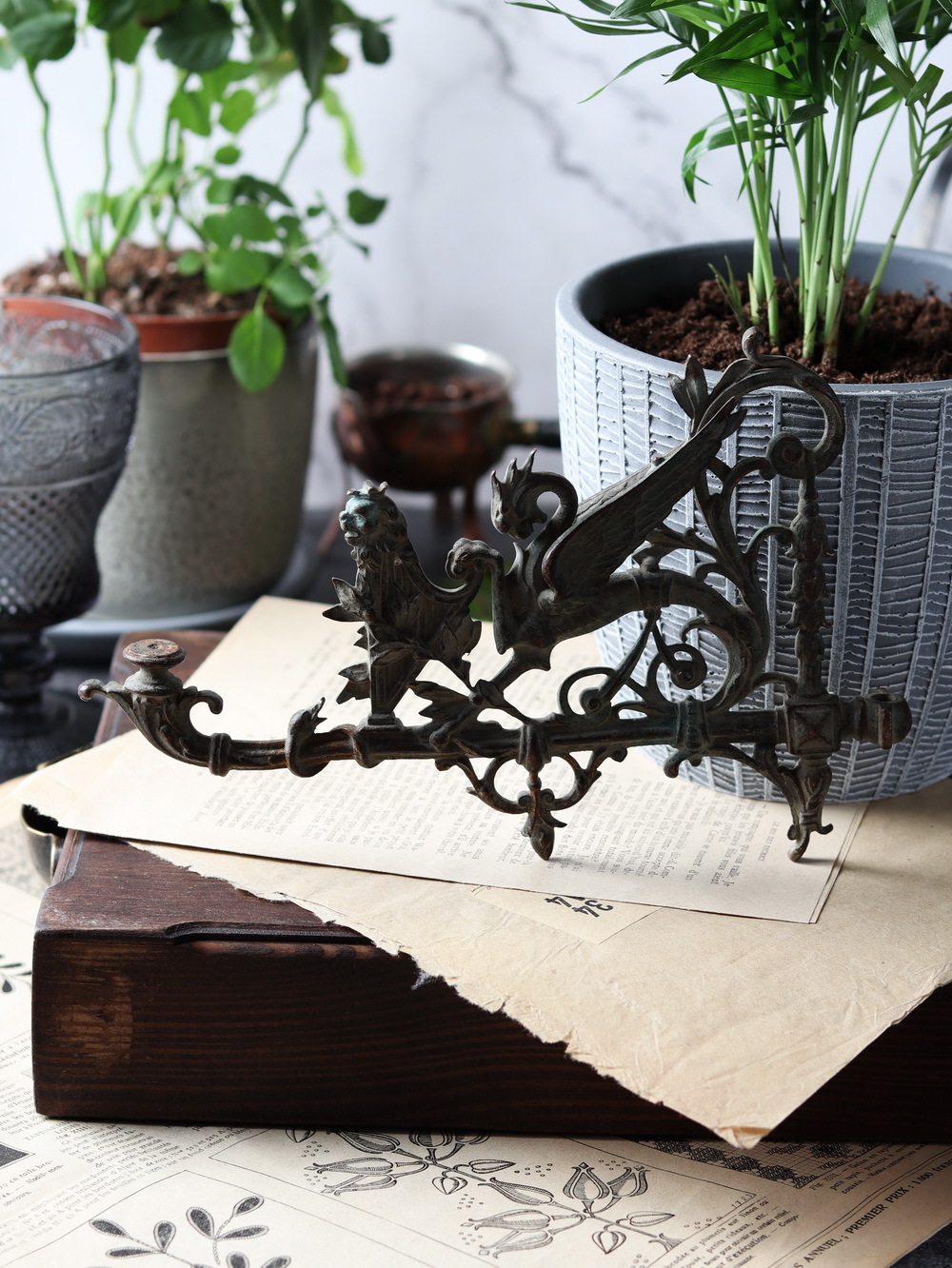 Антикварный подсвечник канделябр, 18-19 век