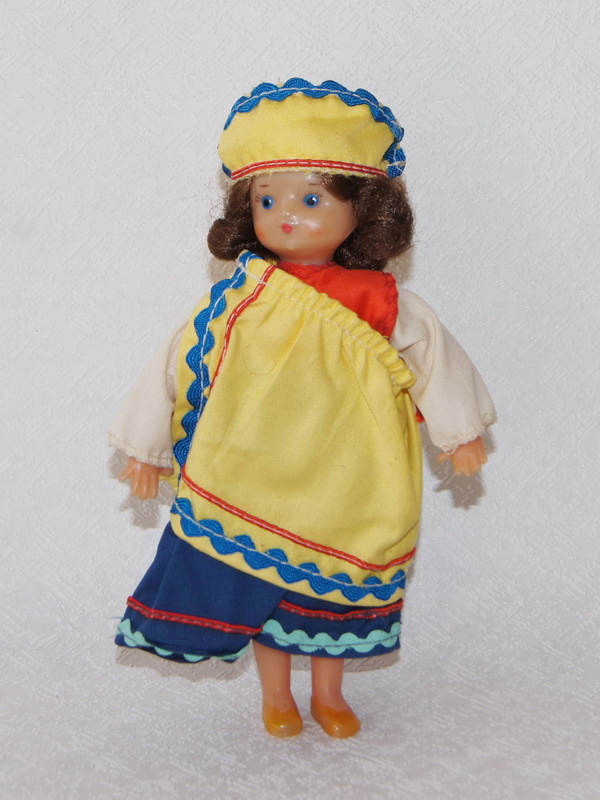 Кукла СССР, Московская фабрика игрушек "Звездочка", с этикеткой