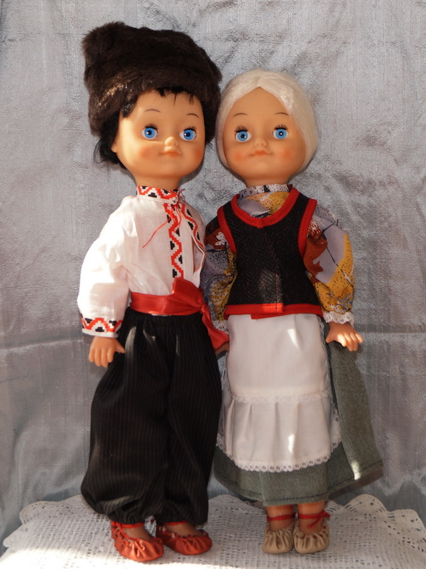 Днепропетровские национальные куклы, с клеймом, 45 см