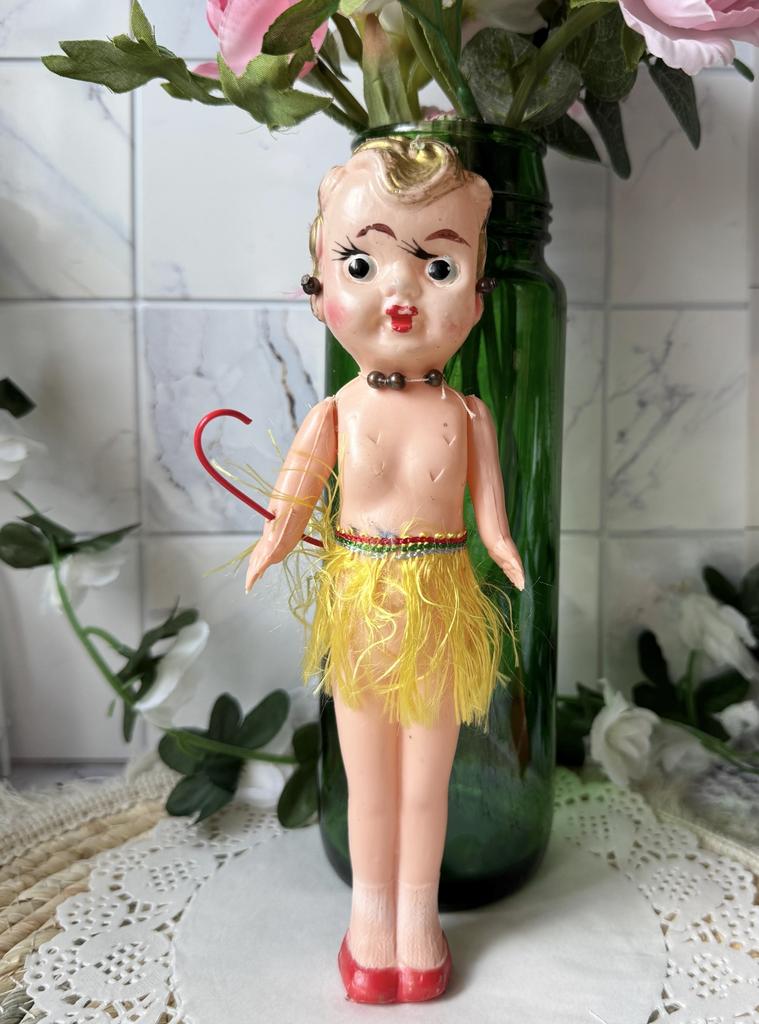 Антикварная кукла из целлулоида, 1930 г., 22 см