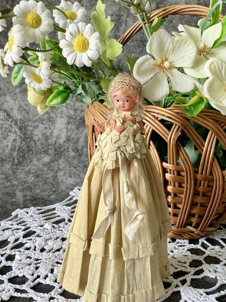 Антикварная кукла из целлулоида - Невеста, 1930 г., 6 см