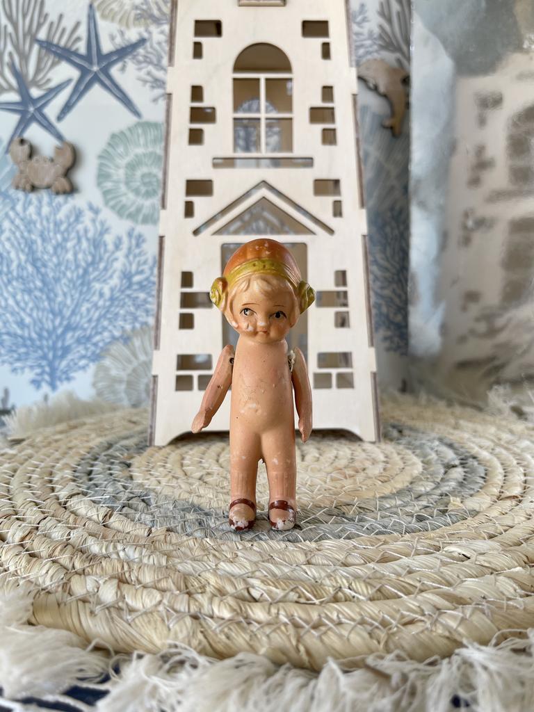 Старинная фарфоровая кукла, Япония, 9 см/