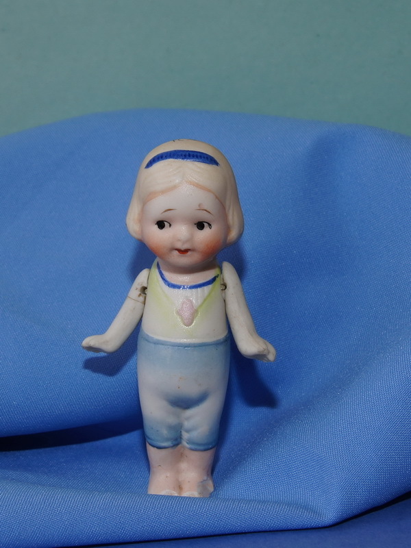 Старинная фарфоровая куколка, Япония, Nippon, 10 см