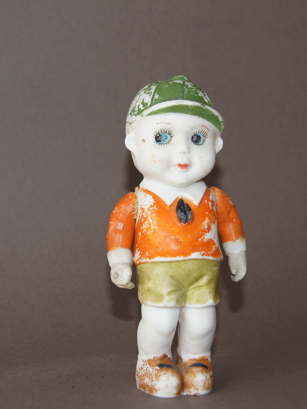 Старинная кукла "Мальчик без собаки", Япония, 15 см