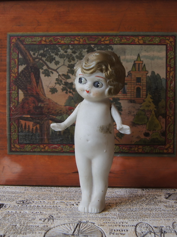 Старинная фарфоровая кукла, Япония, 16 см