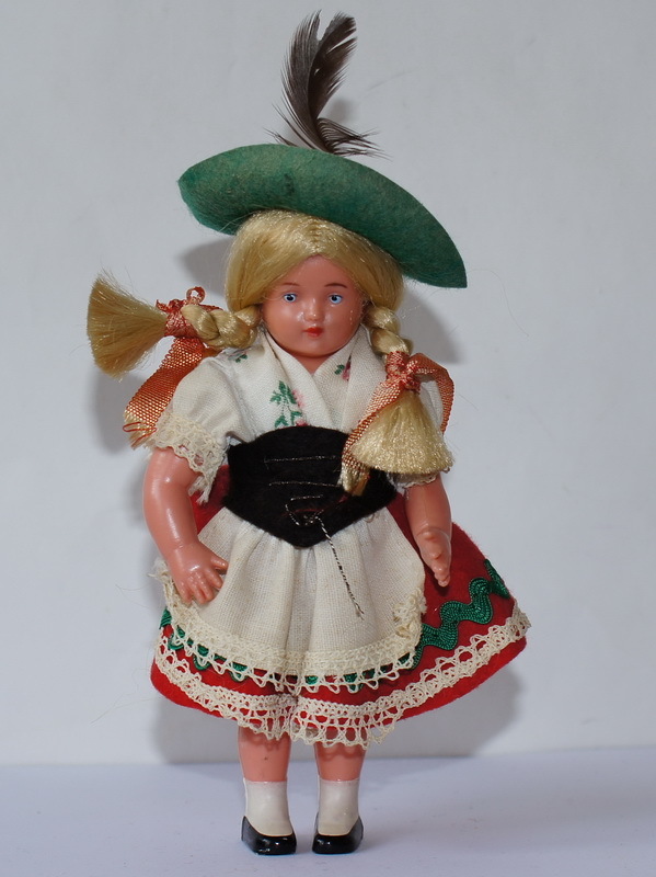 Старинная кукла Shildkrot, 13 см