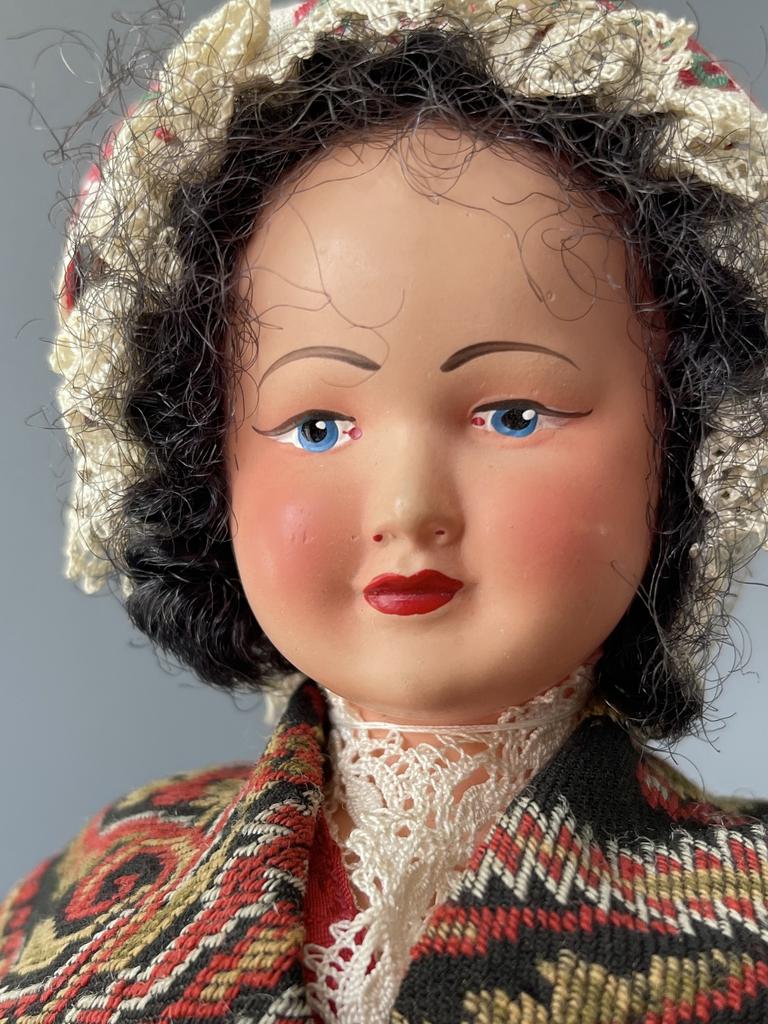 Старинная целлулоидная кукла Petitcollin, 27 см
