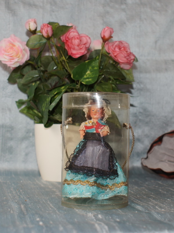 Старинная мини куколка Petitcollin в упаковке, 7 см (арт.1400708)