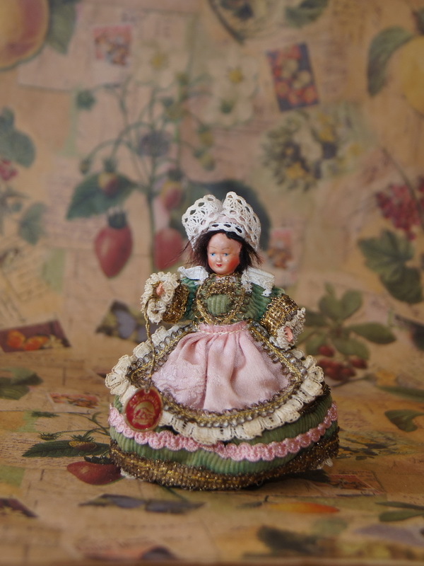 Старинная мини куколка Petitcollin, 8 см (арт.1400767)