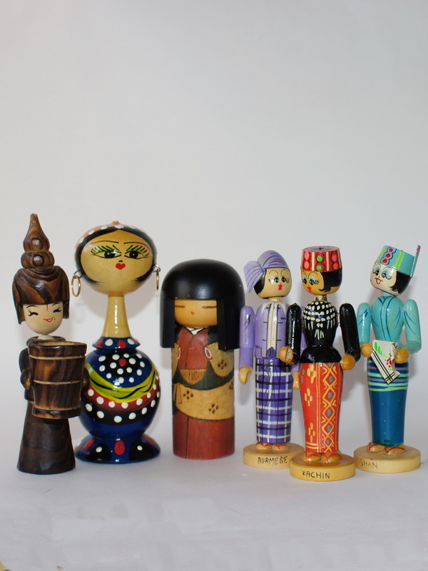 Коллекция редких деревянных кукол, 6 шт (700859)