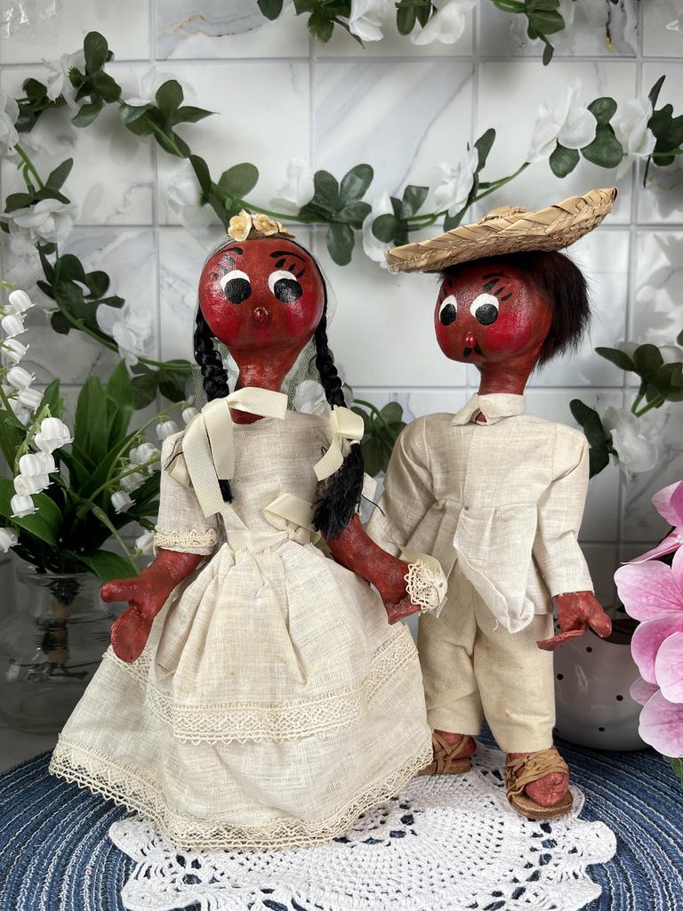 Акапулько, свадебная пара, оригинальные куклы Мексики, 1974 г. (700834)