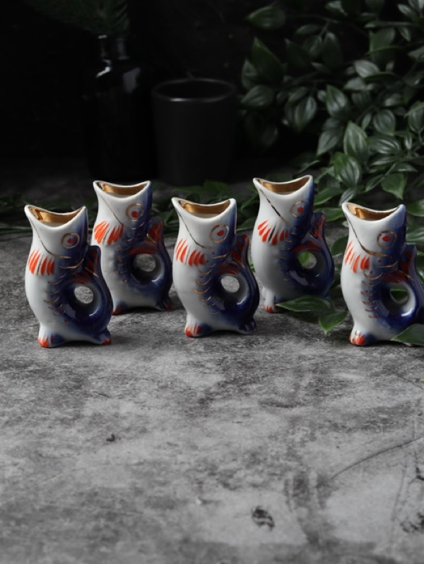 Стопки-рыбки, фарфор, СССР