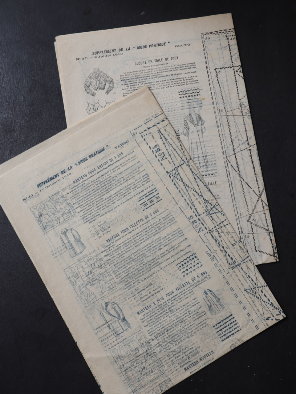 1910 г., антикварные выкройки к журналу мод