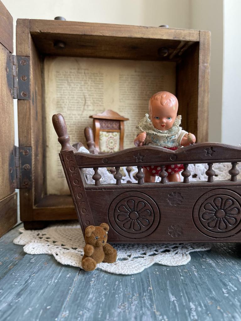 Старинная кукла, антикварный пупс Тэбу Tebu