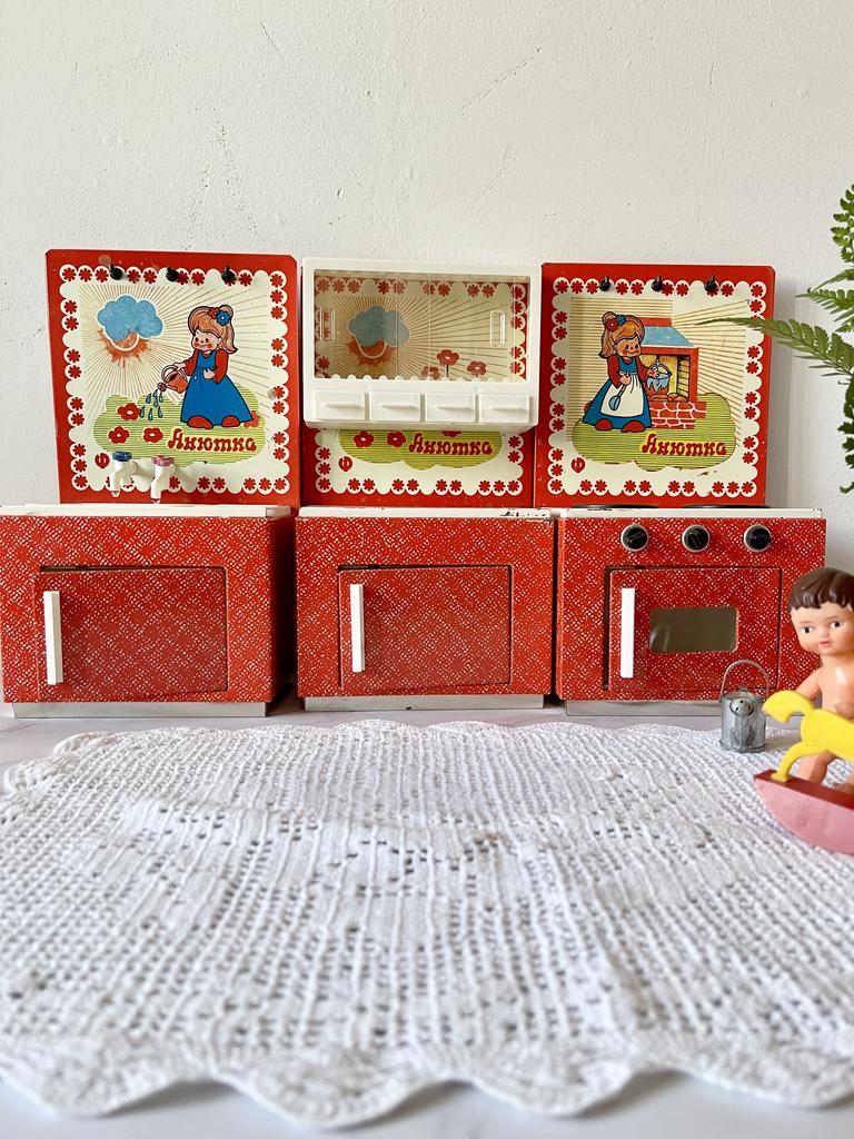 Кукольная кухня, игрушечная кухня, мебель для кукол, советские игрушки, советская кукла