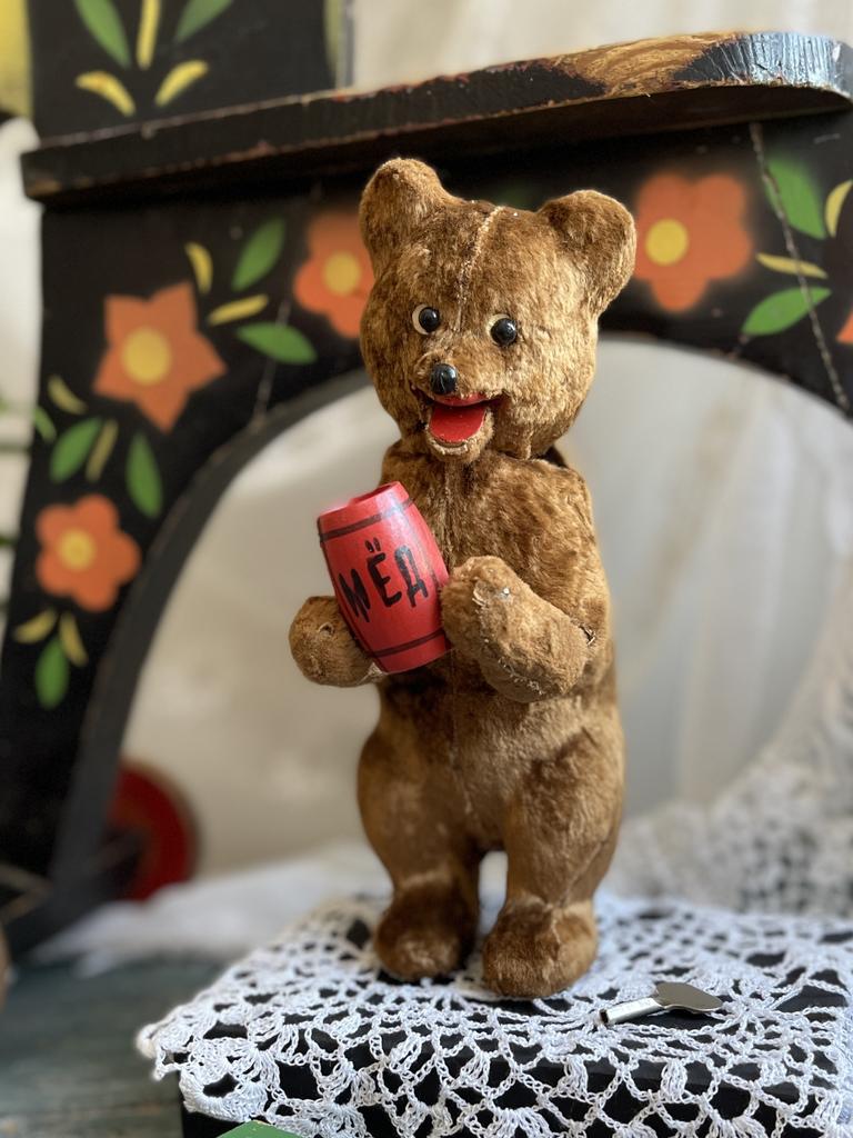 Механический медведь игрушка СССР