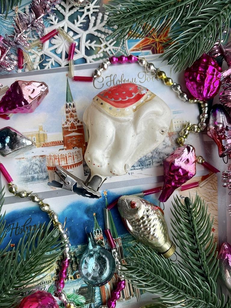 Старинные елочные игрушки, советские елочные игрушки на прищепках