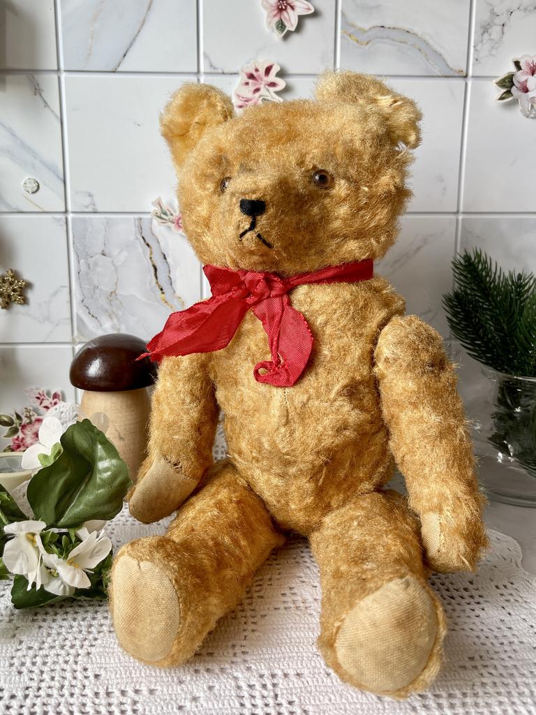 Мишка старый соломенный