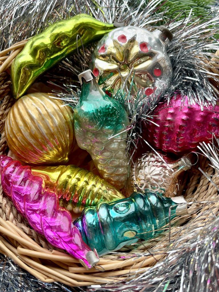 Стеклянные елочные игрушки СССР
