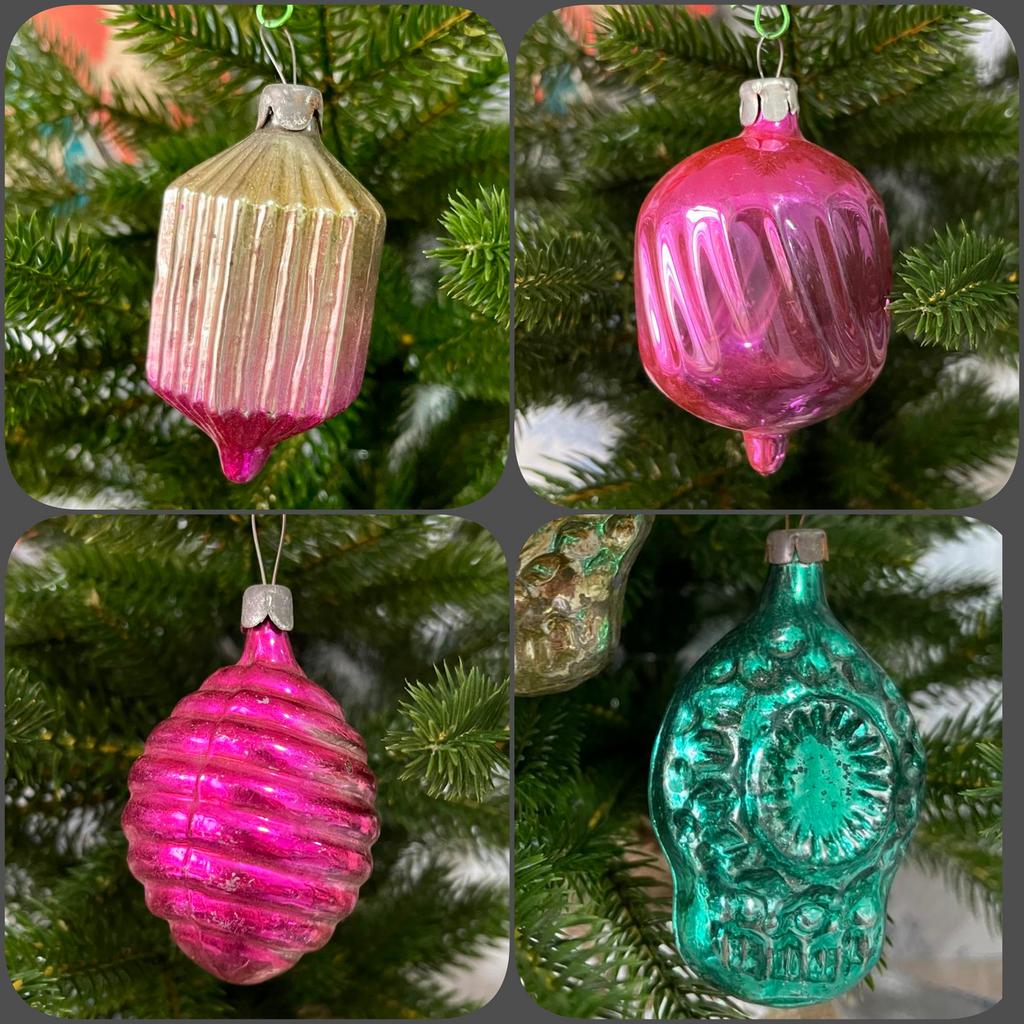 Стеклянные советские елочные игрушки А21