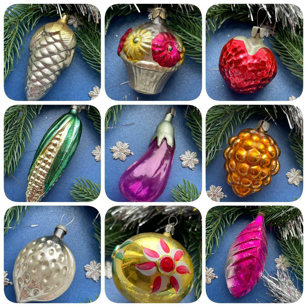 Советские елочные  игрушки 1950-70 г