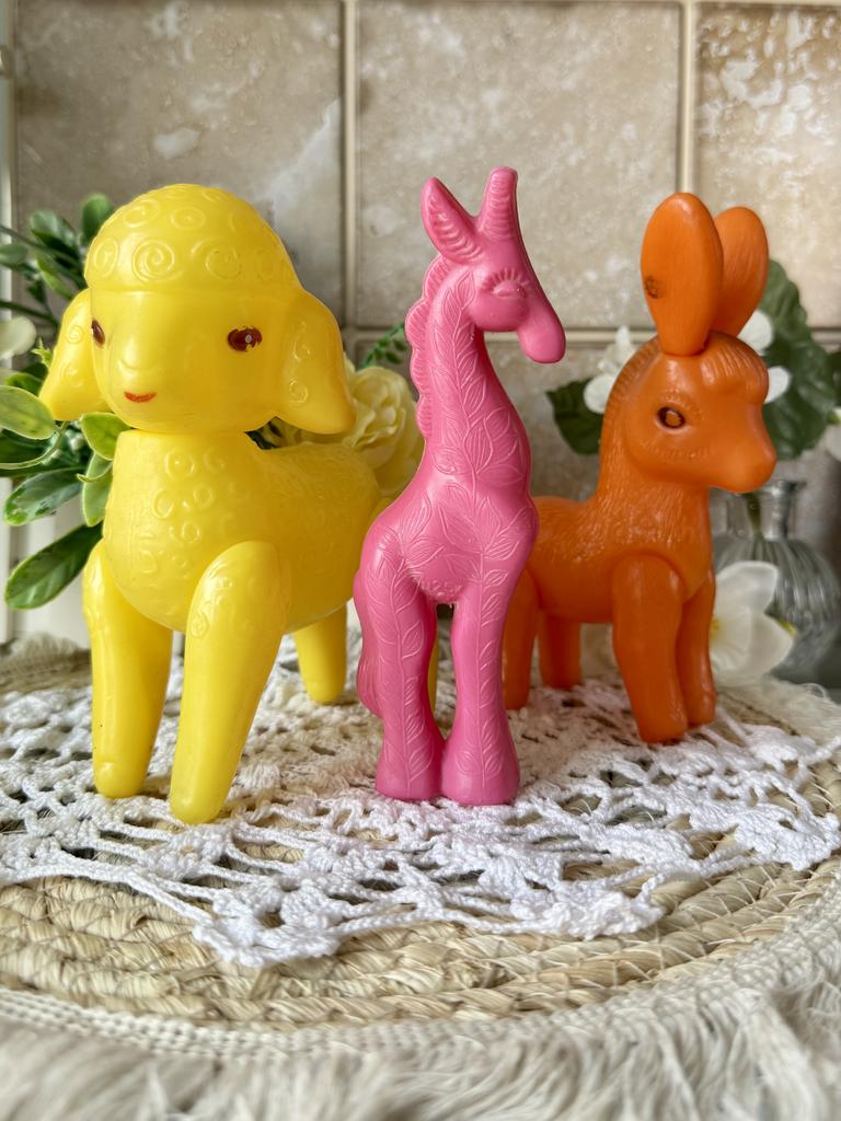 Советские полиэтиленовые игрушки Зоопарк