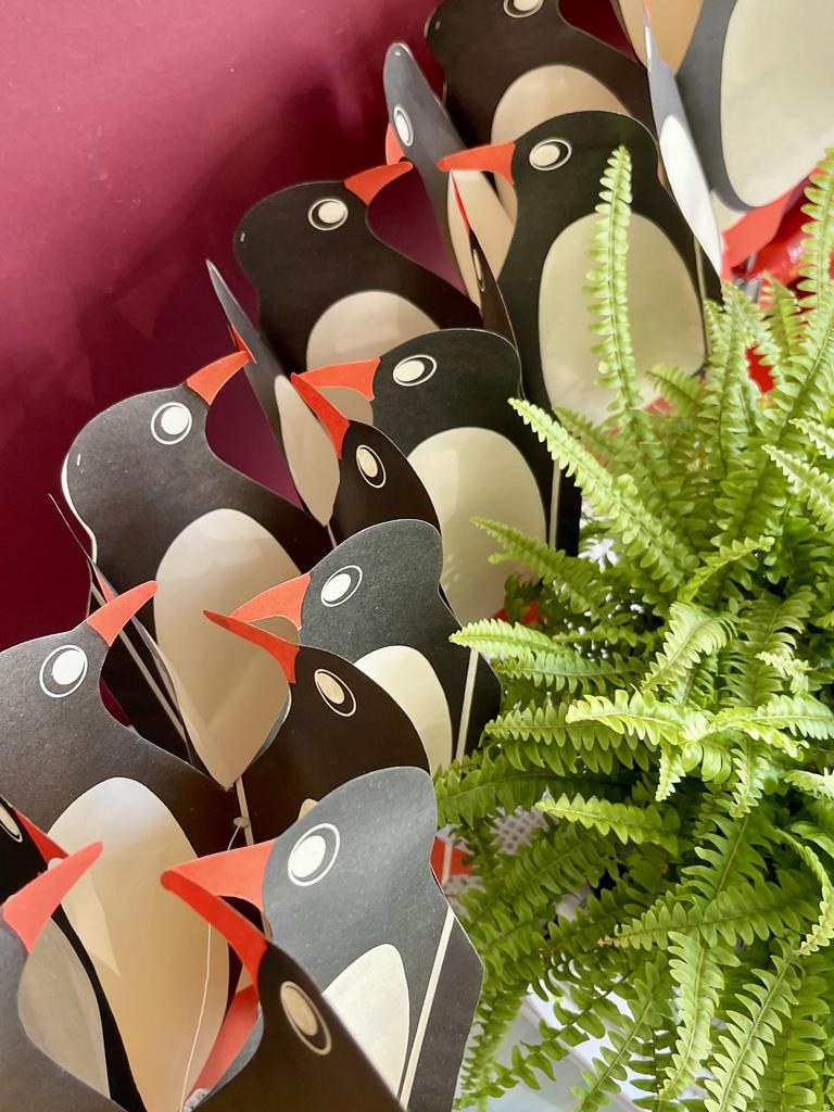 Советская новогодняя гирлянда «Пингвины»