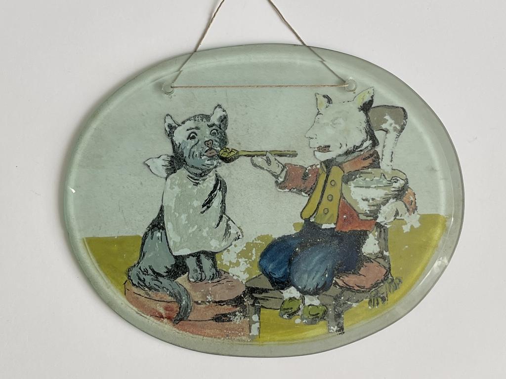 1930-е Стеклянное панно-картина