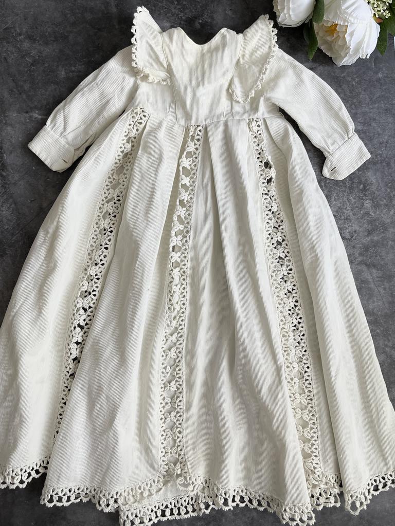 Кукольное пикейное старинное платье