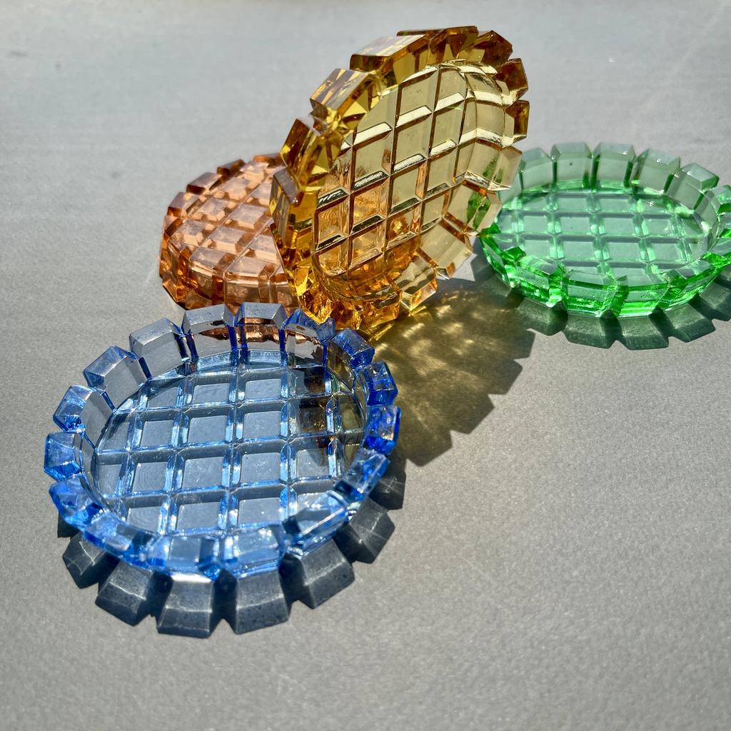 Набор хрустальных розеток Богемия, Чехословакия