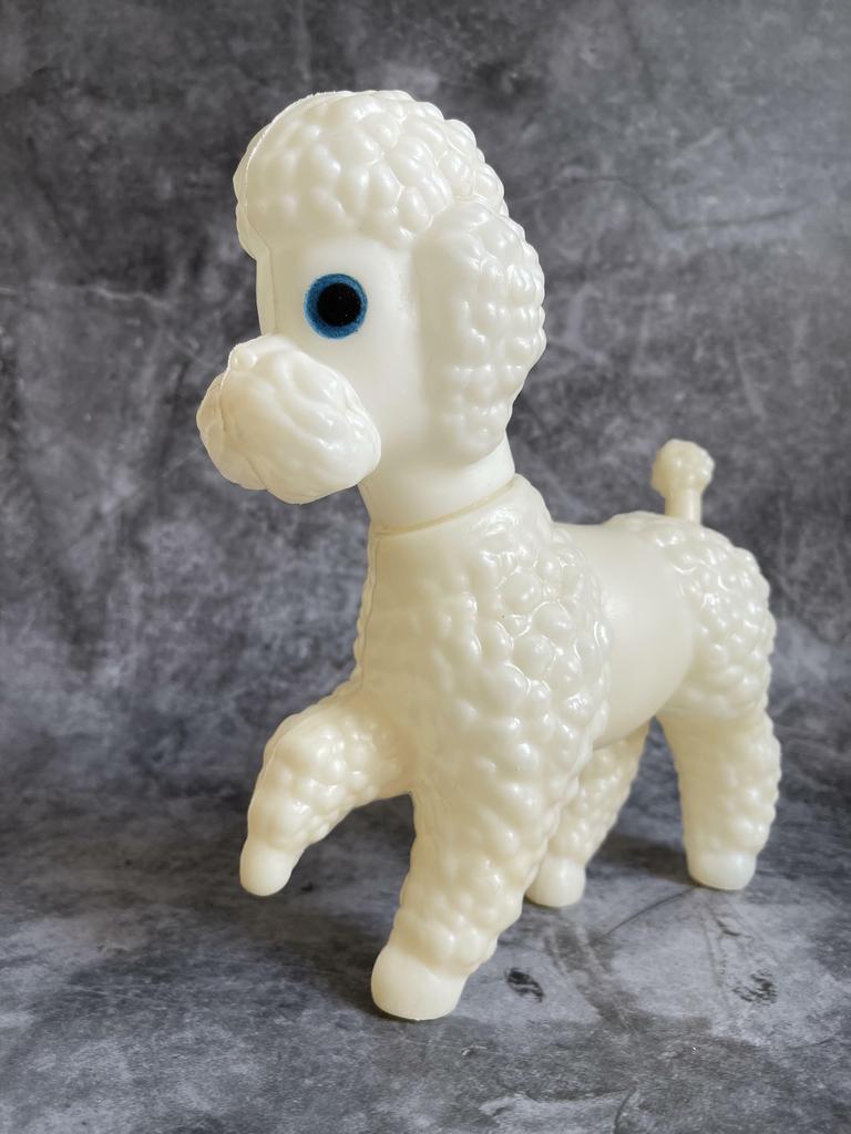 СССР белый пудель из плотного полиэтилена