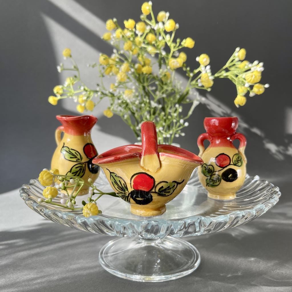 Винтажный набор кукольной сувенирной посудки