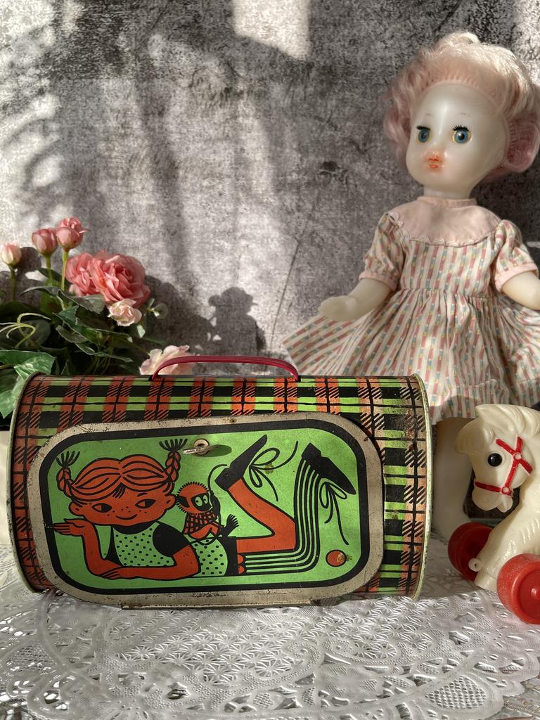 «Пэппи длинный чулок» Жестяная сумочка баул сундучок