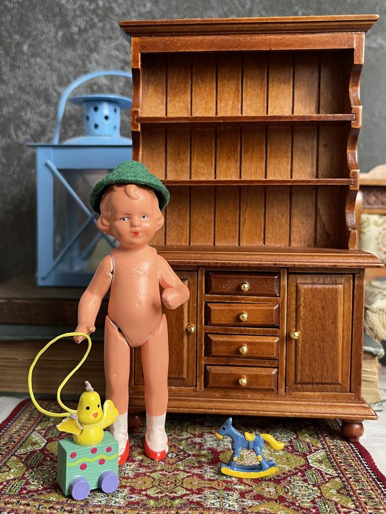 Куколка старинная керамическая