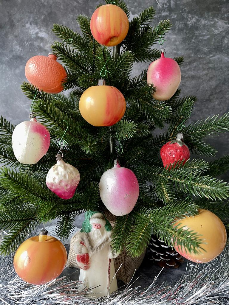 «Фрукты» советские стеклянные игрушки