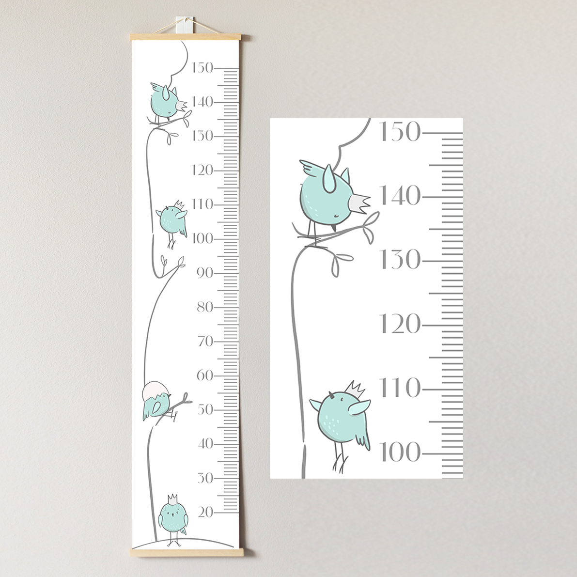 Ростомер в комплекте с деревянным магнитным держателем Lapoussin