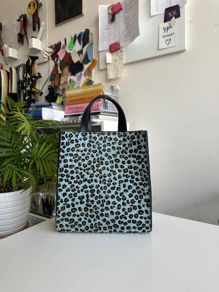 вертикальный шопер, средний, blue leo