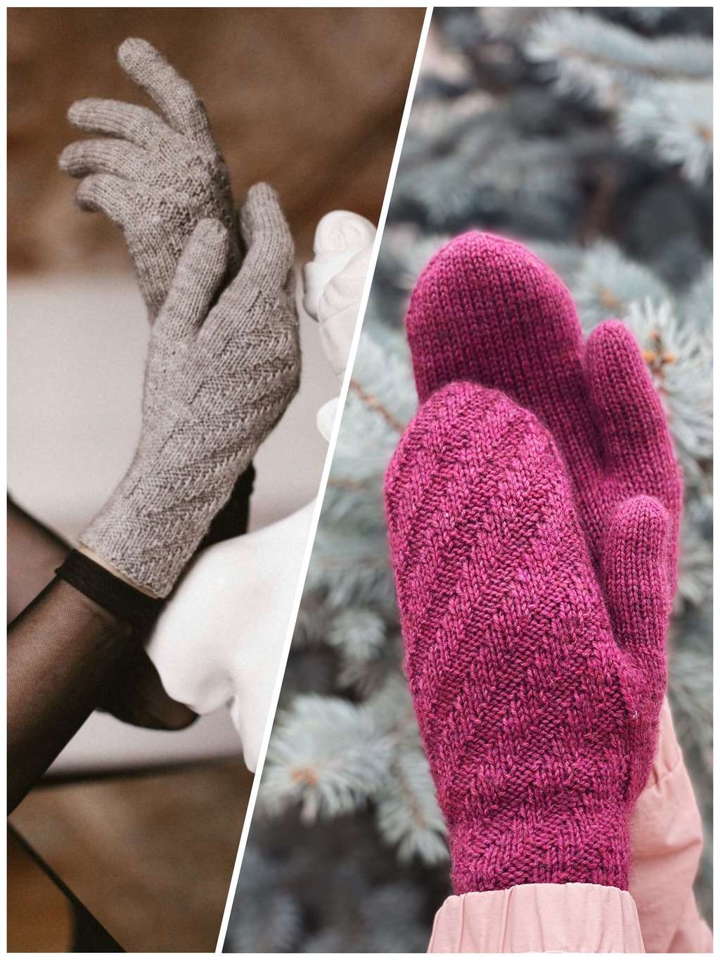 Набор Diagonal перчатки + варежки