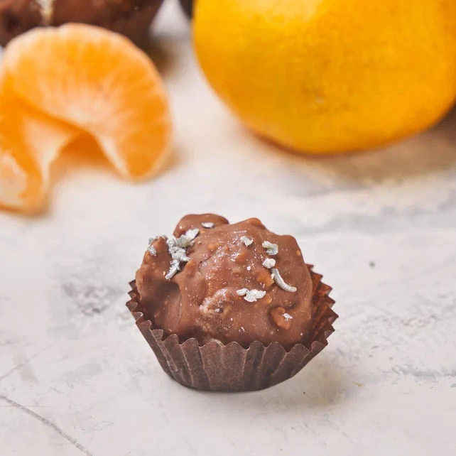 Ганаш с мандарином в молочном шоколаде