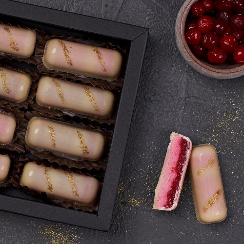 Клюквенный ганаш в белом шоколаде