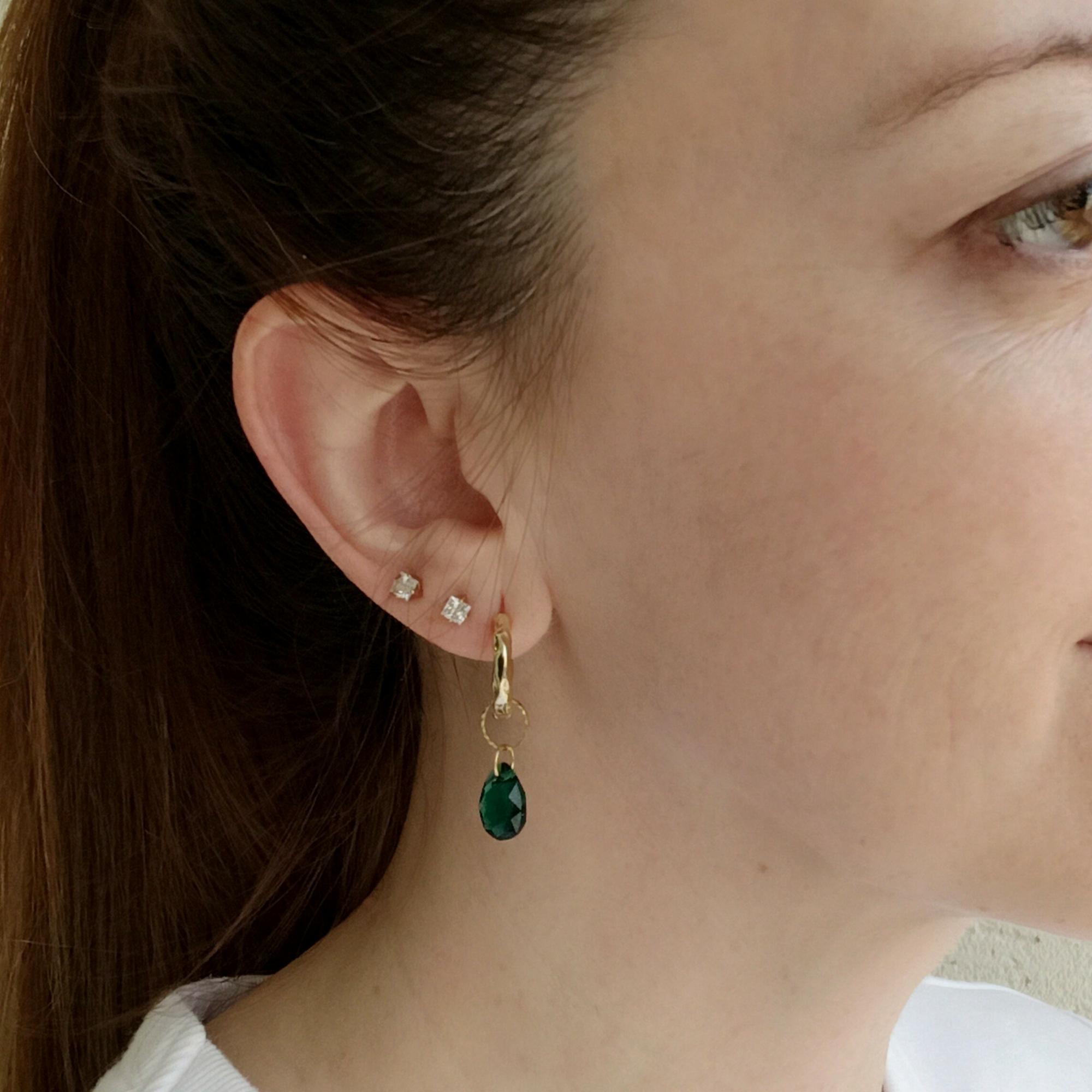 СЕРЬГИ КРИСТАЛЬНЫЙ ИЗУМРУД