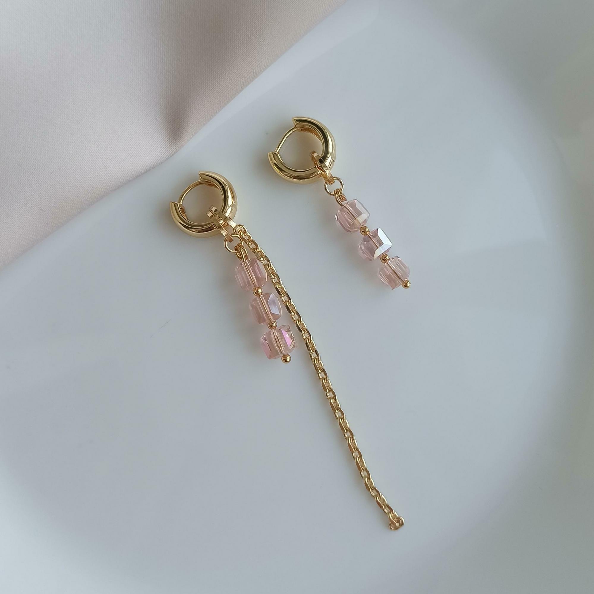 СЕРЬГИ РОЗОВЫЙ ЛЕД