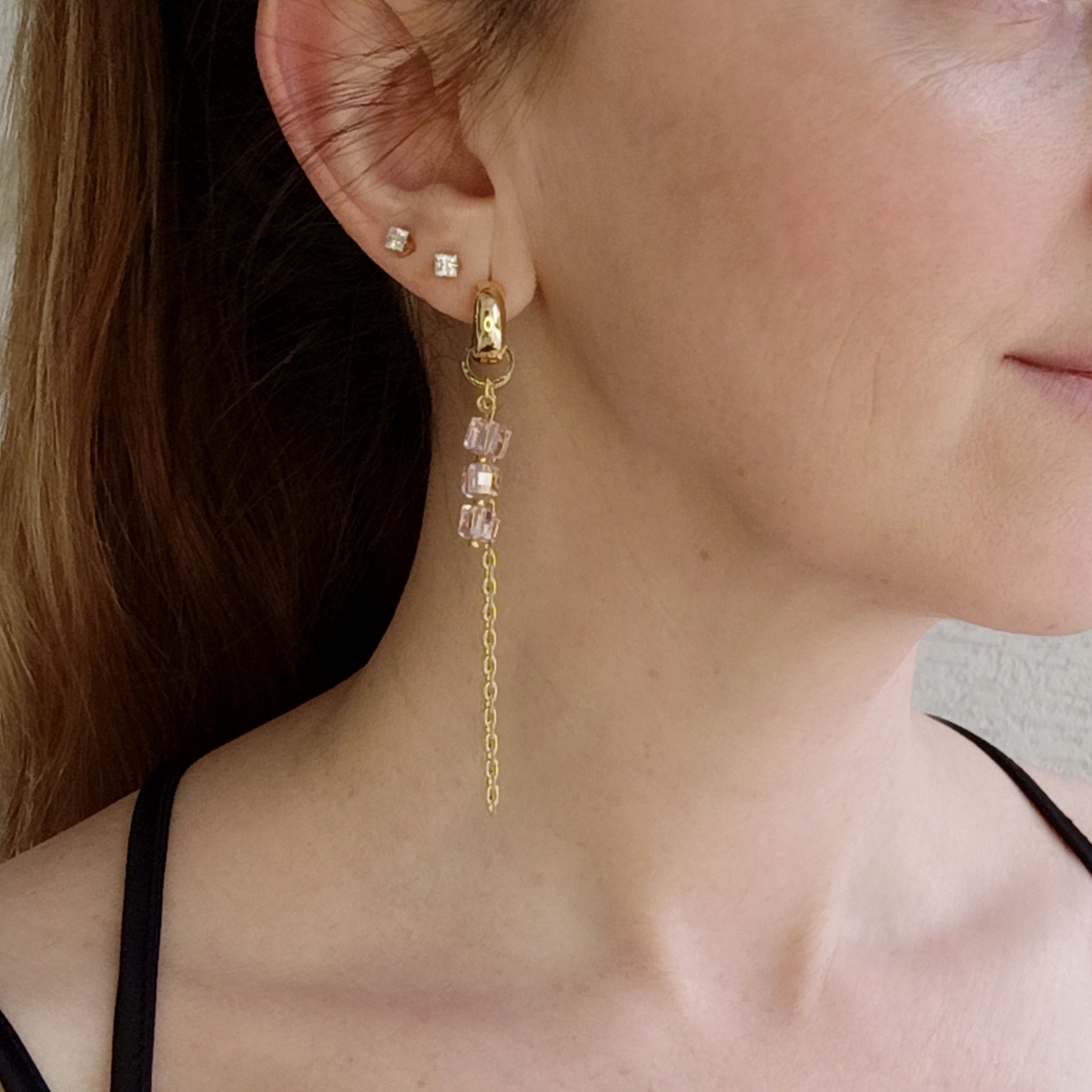 СЕРЬГИ РОЗОВЫЙ ЛЕД