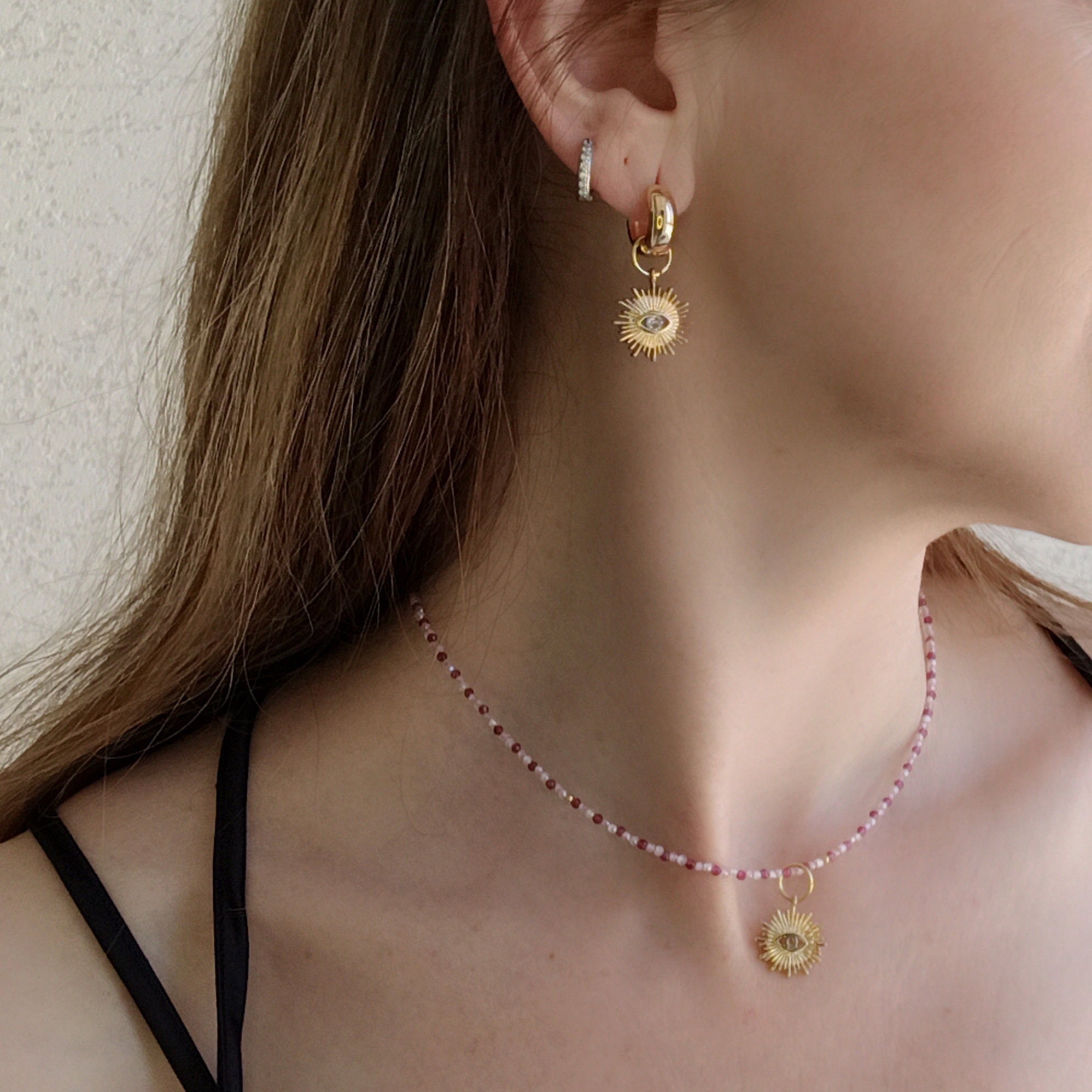 Серьги с подвесками Око