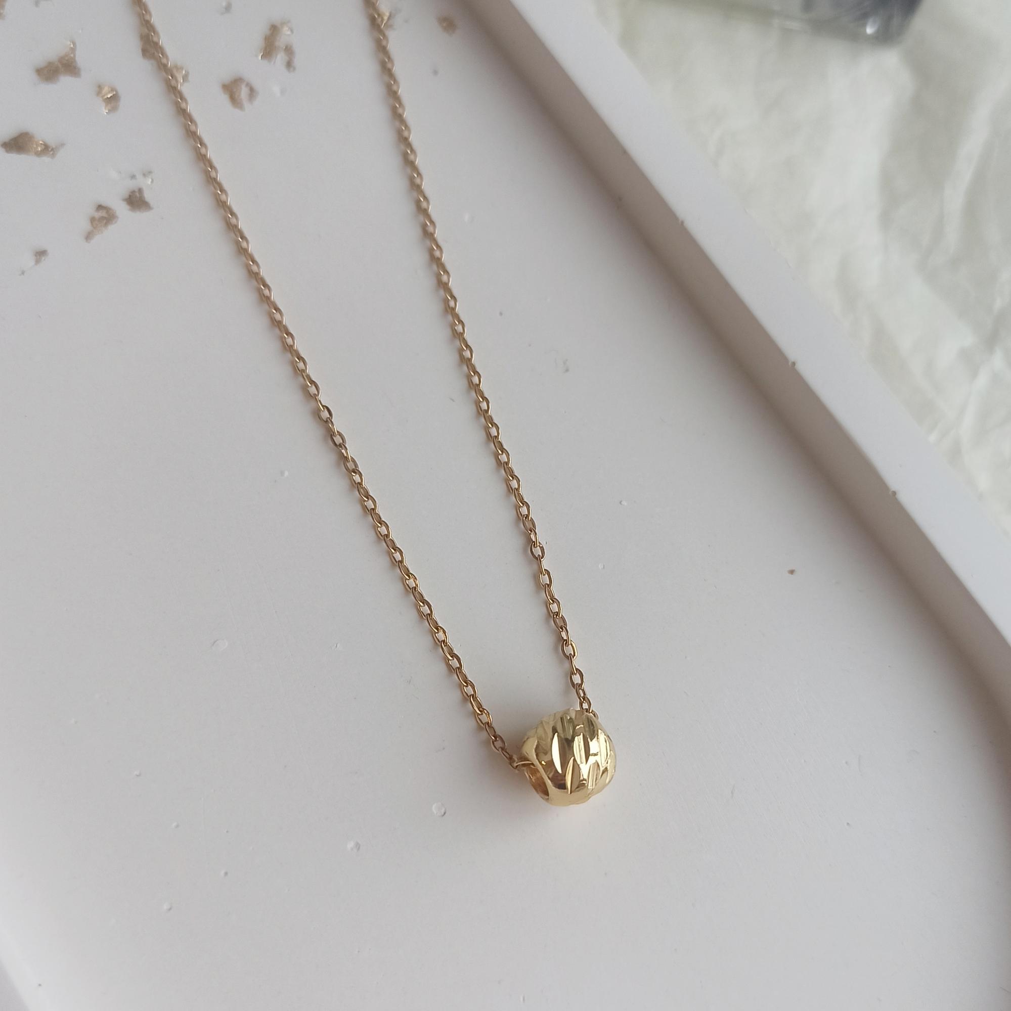 КОЛЬЕ ЗОЛОТИСТЫЙ ШАР