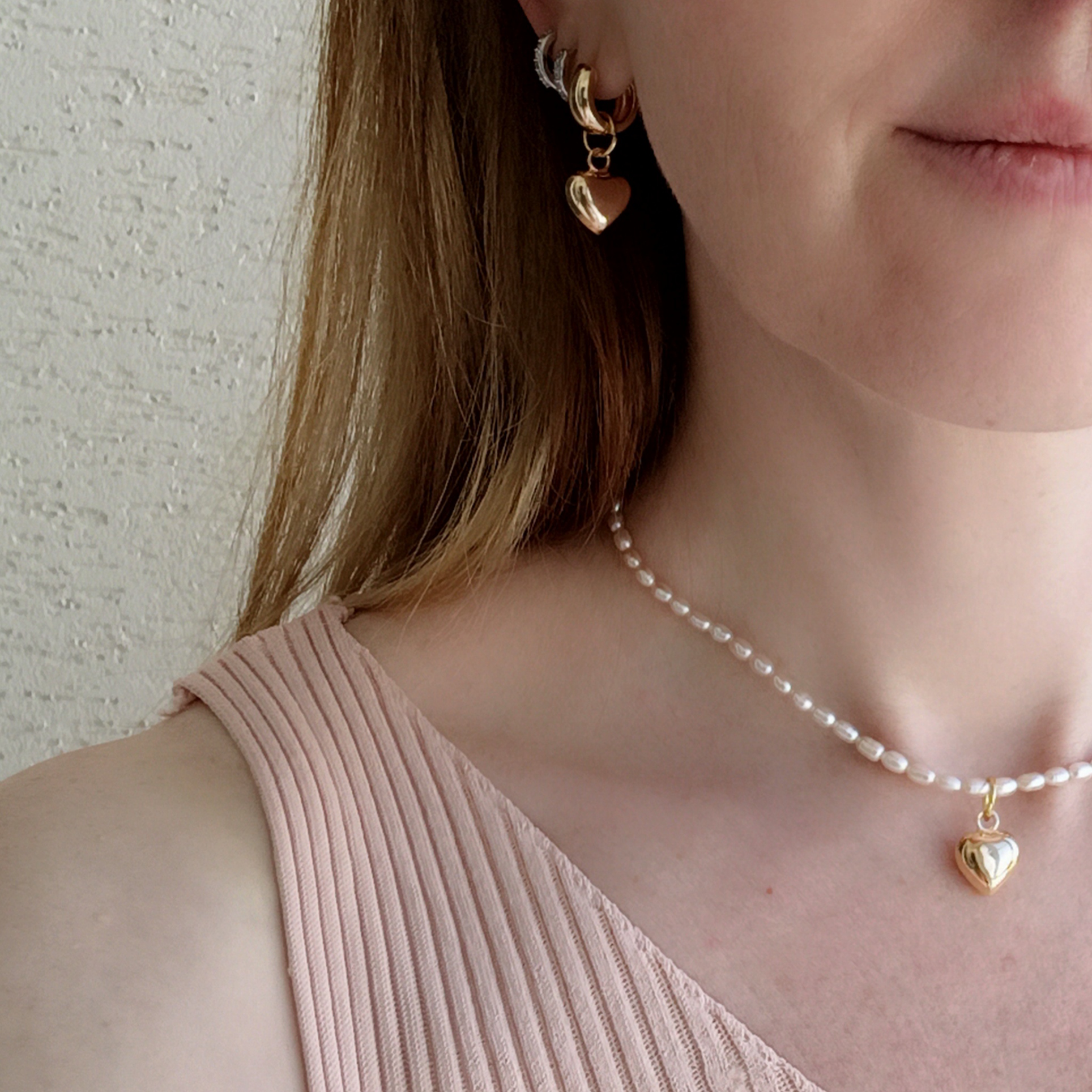 СЕРЬГИ ЗОЛОТИСТЫЕ СЕРДЦА