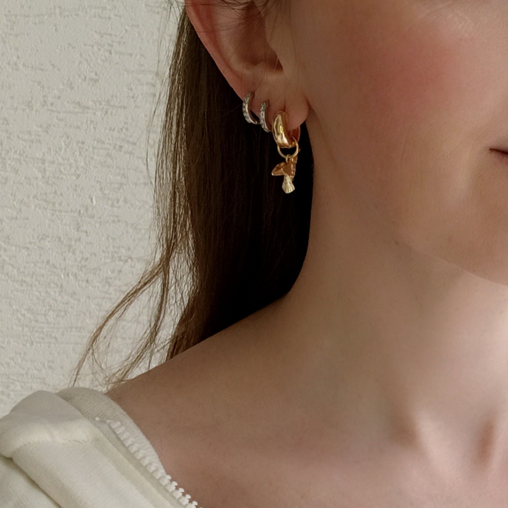 СЕРЬГИ ЗОЛОТИСТЫЕ КОЛИБРИ