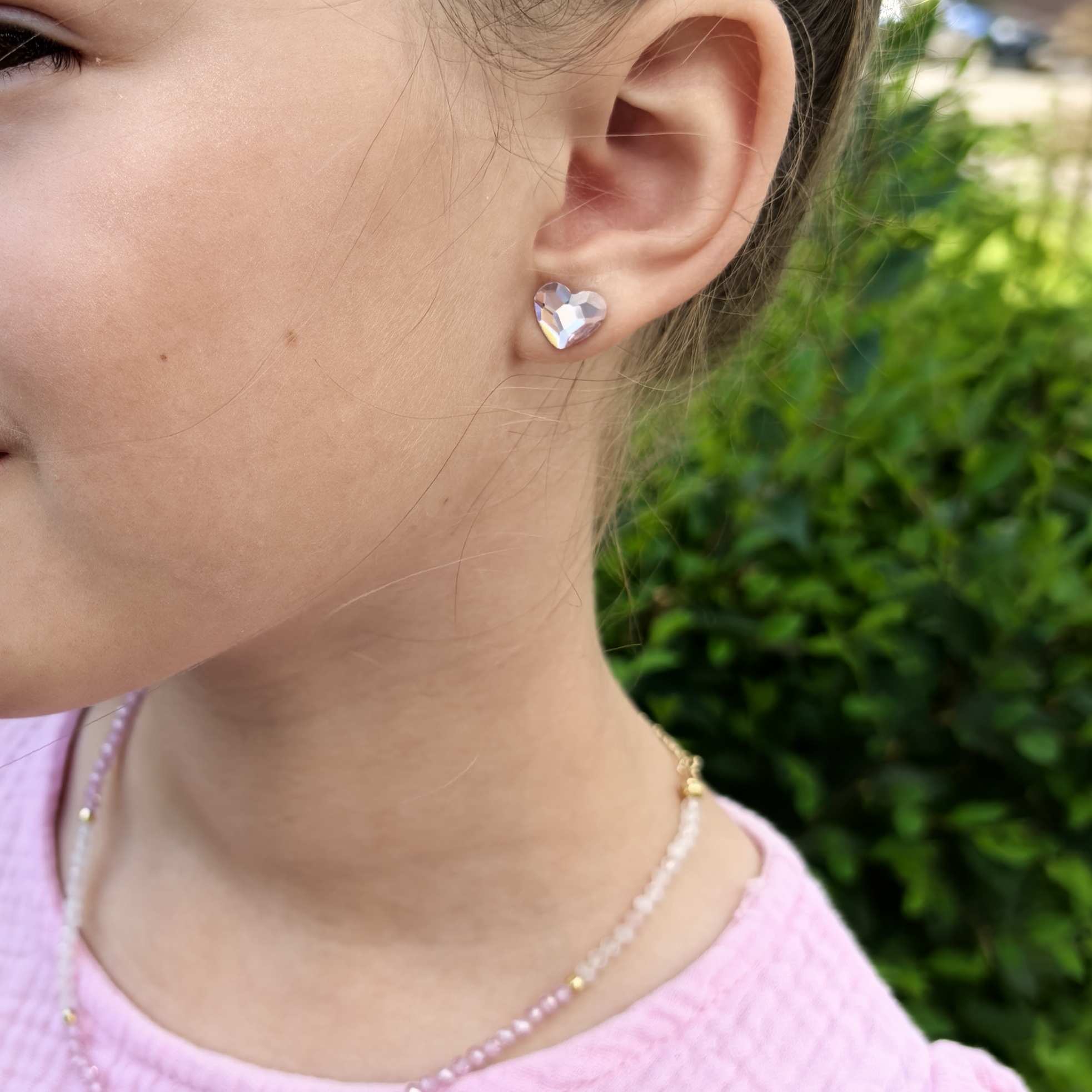 Серьги Сердце гвоздики